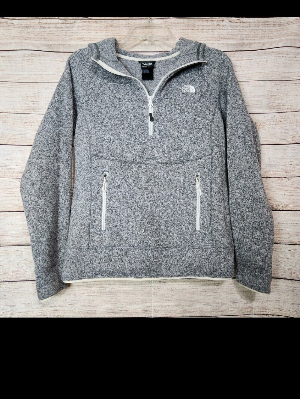 The North Face Women's Gray Half-Zip Cowl Neck Sweater